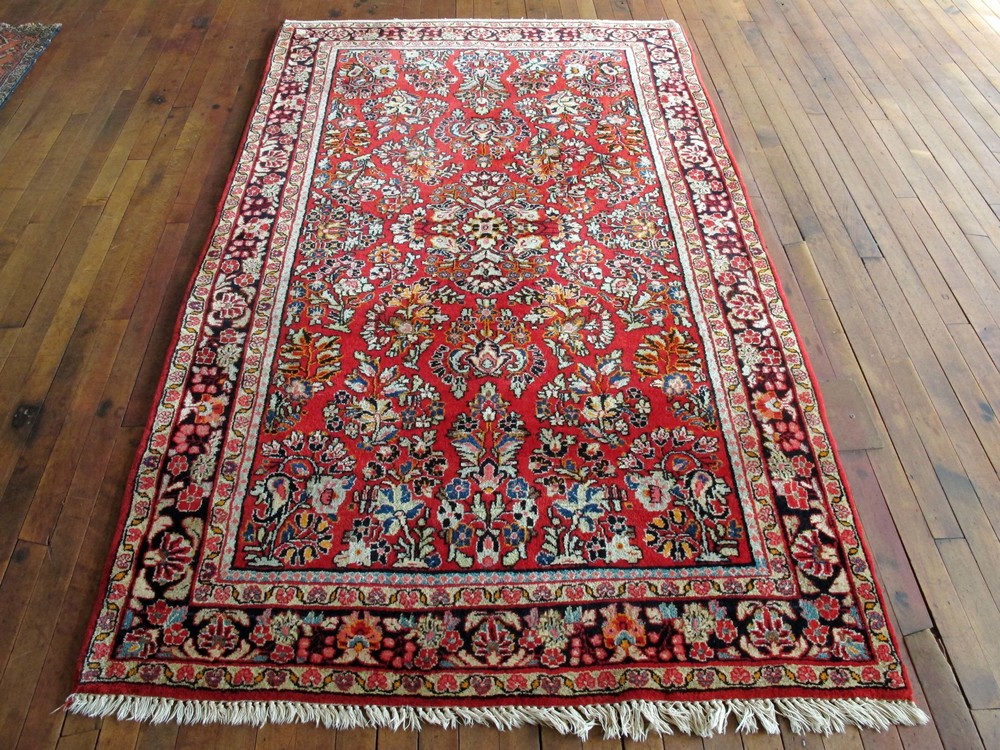 Small Antique Persian Rug in a Living Room - Accent Rug - [Size] - Home Decor